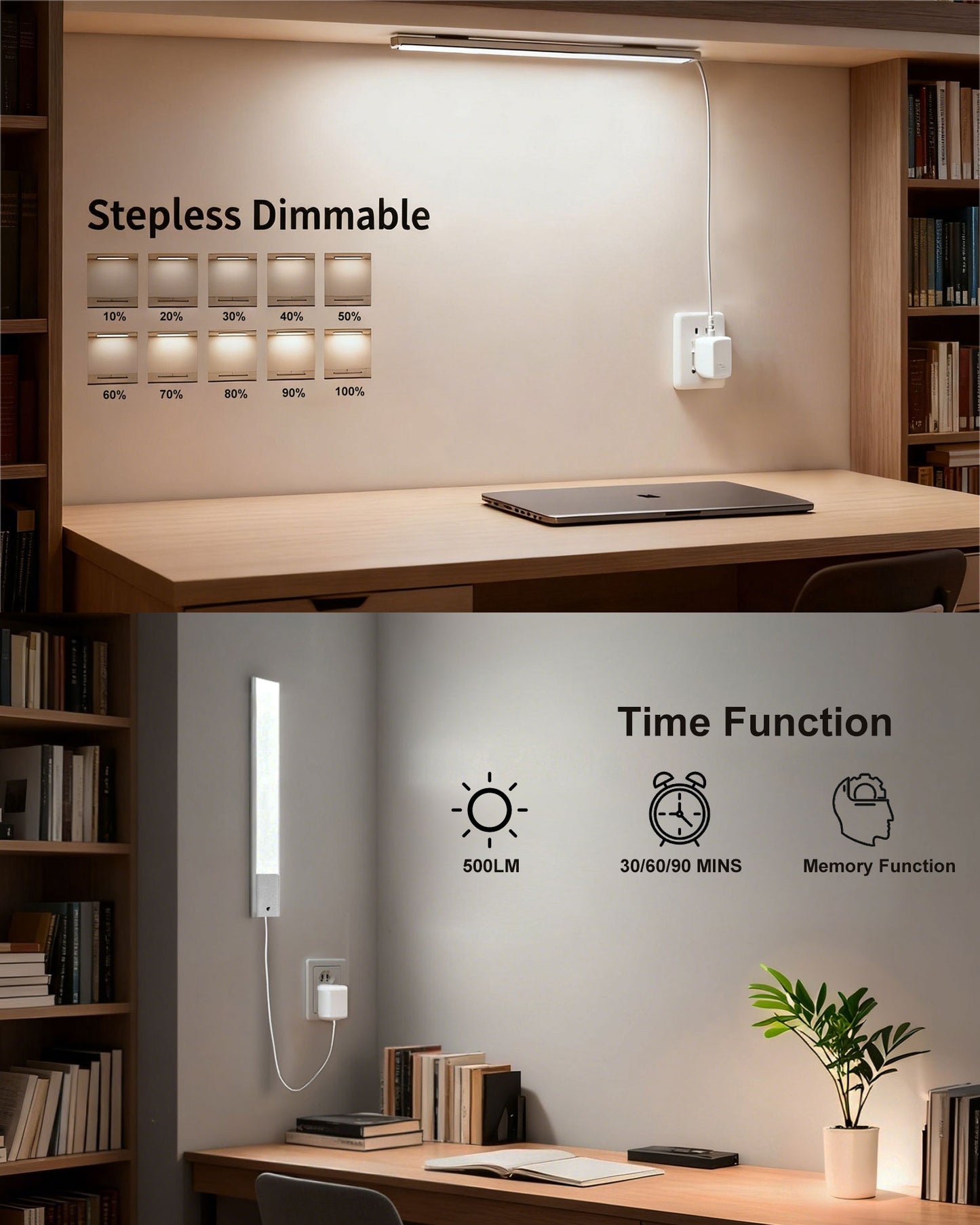 SZOKLED Under Cabinet Lighting Plug in, Hardwired LED Under Cabinet Lights with Timer & Dimmable, 15 RGB Color Changing, 3-Pack