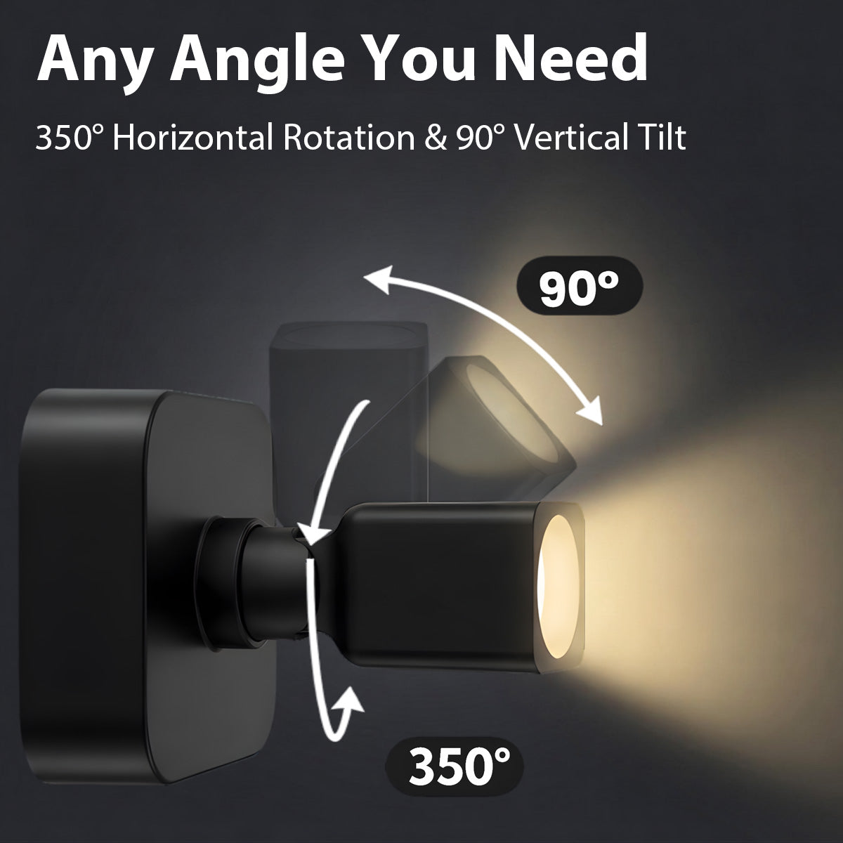 SZOKLED Rechargeable Picture Lights for Wall, Spotlight Indoor, 2 Pack