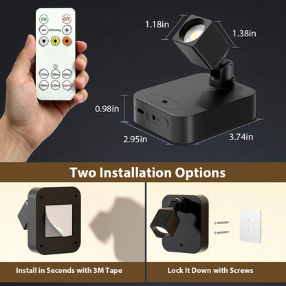 SZOKLED Rechargeable Picture Lights for Wall, Spotlight Indoor, 2 Pack
