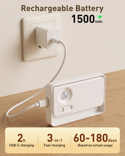 SZOKLED Rechargeable Motion Sensor Night Light Stair Lights Indoor, 3 Pack
