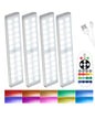 SZOKLED 58-LED RGB Motion Sensor Under Cabinet Lighting with Remote Control, 15 Color (4 Packs)