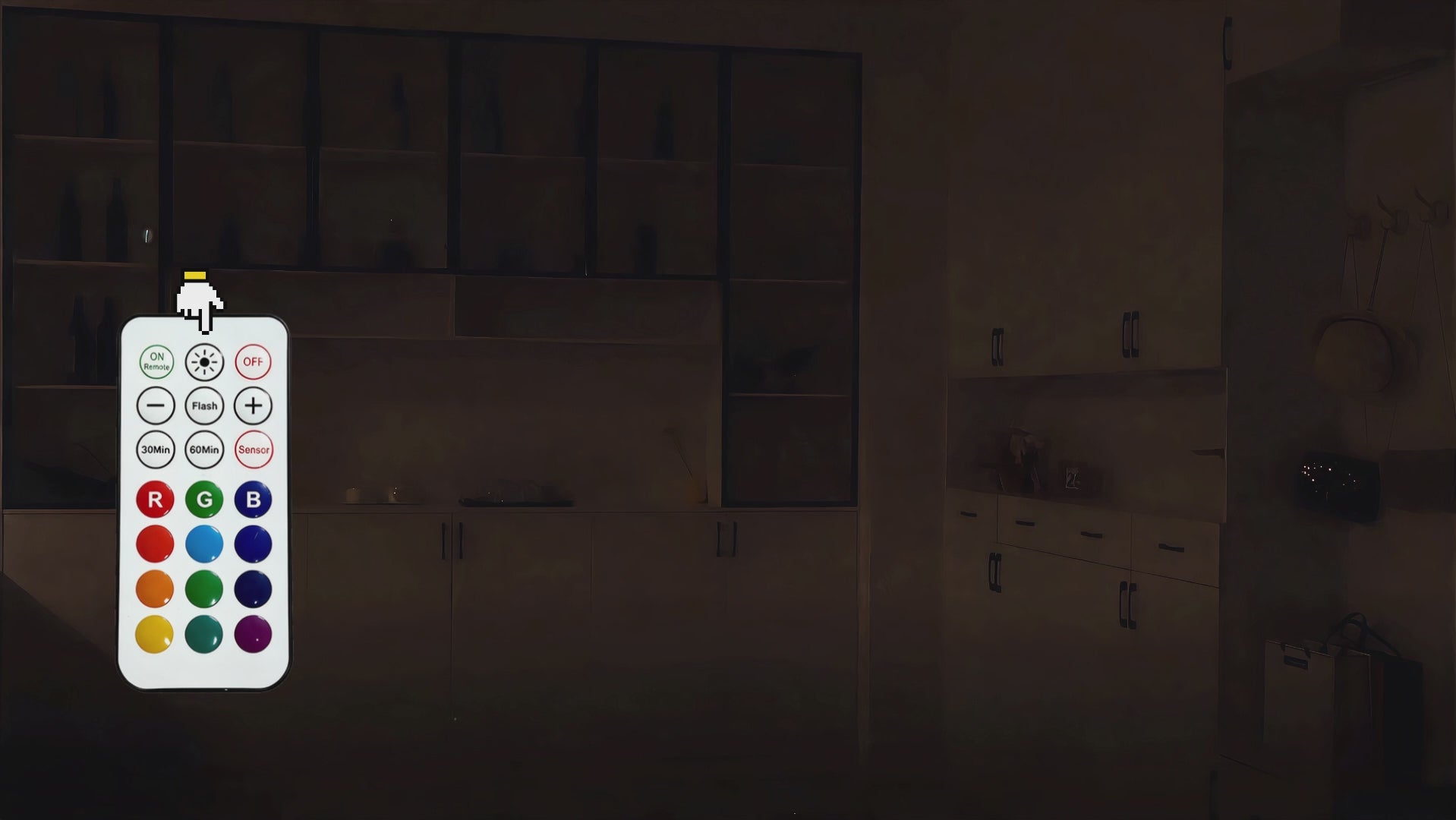 Load video: RGB Motion Sensor Cabinet Lights